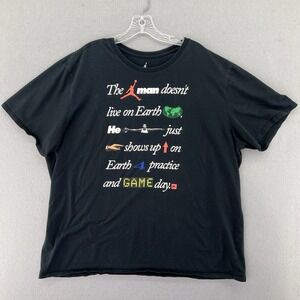 Vintage Nike Black Michael Jordan "This man doesn't live on Earth" Shirt 3XL